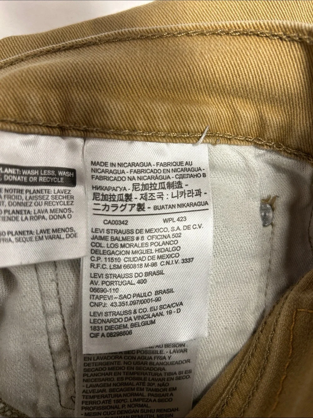 Levi's Slim Straight Jeans in Khaki Brown